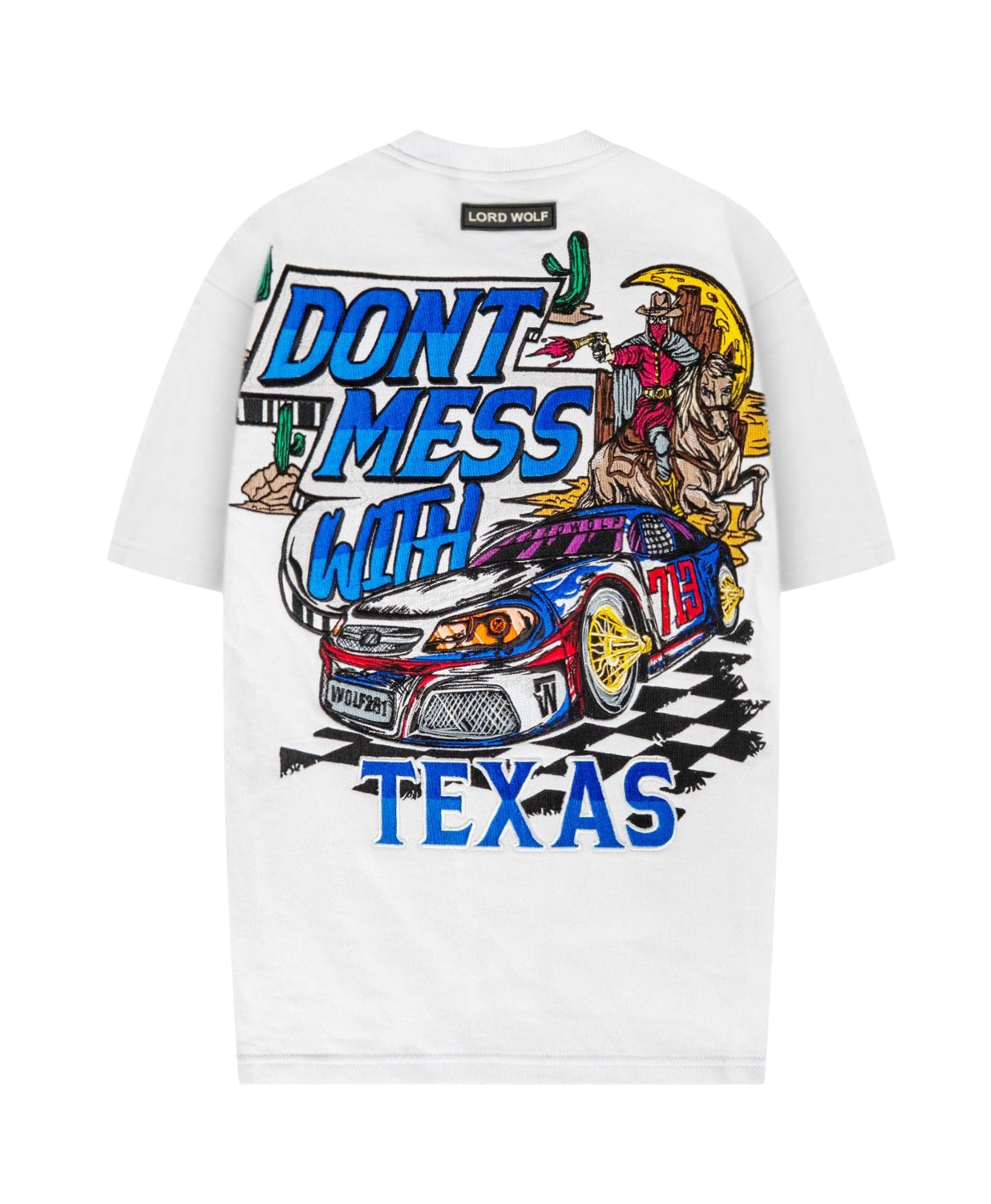 Don’t Mess With Texas Tee – Embroidery Edition – White