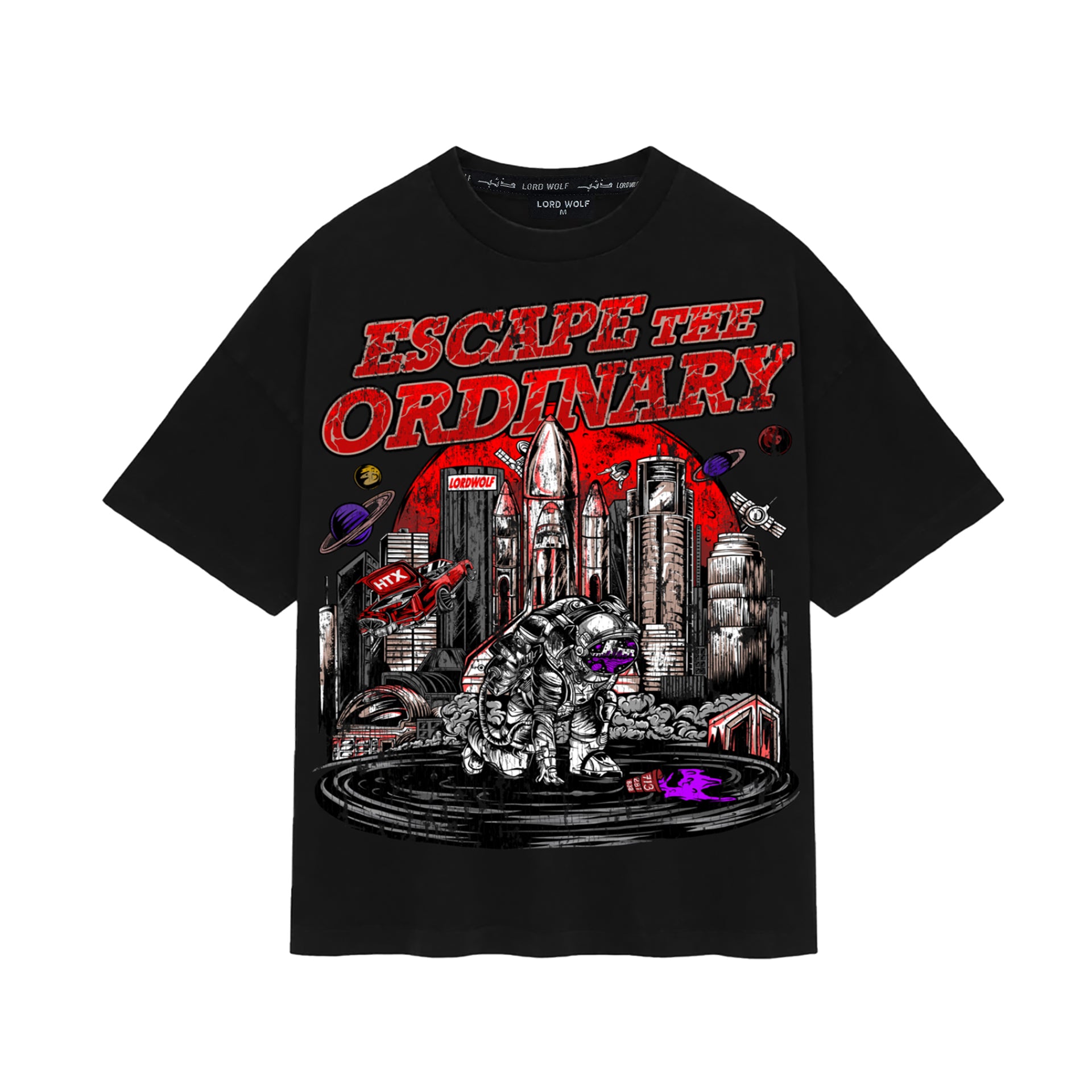 Interstellar Wolf Tee - Red