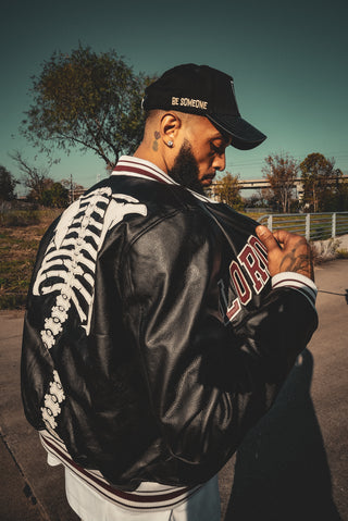 Wolf Bomber Genuine Leather Jacket