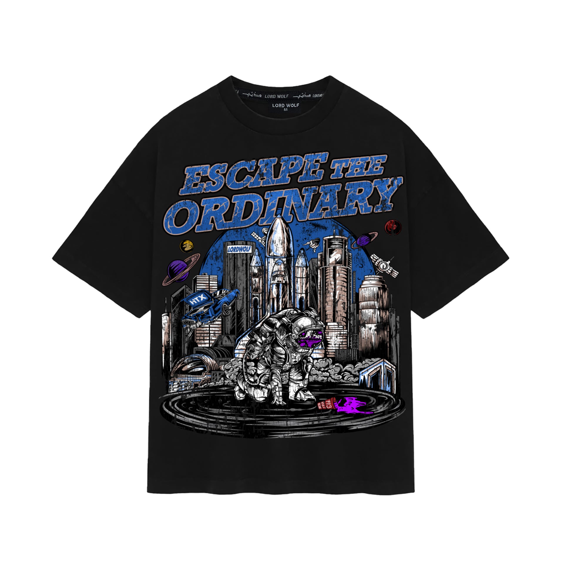 Interstellar Wolf Tee - Blue