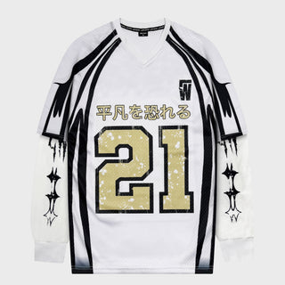 Fear of Mediocrity Long Sleeve Jersey - Glacial White