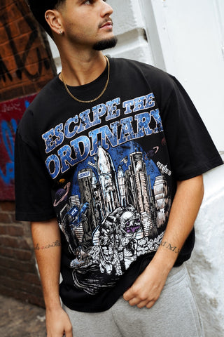 Interstellar Wolf Tee - Blue