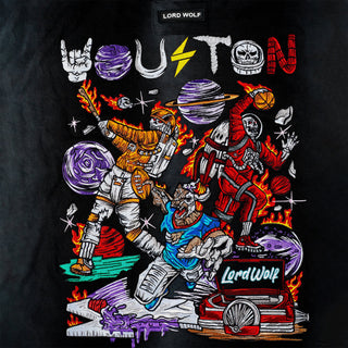 Houston Embroidered Tee - Black