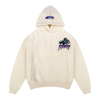 Lord Wolf Space City Embroidered Hoodie - Off White Space City Embroidered Hoodie - Off White