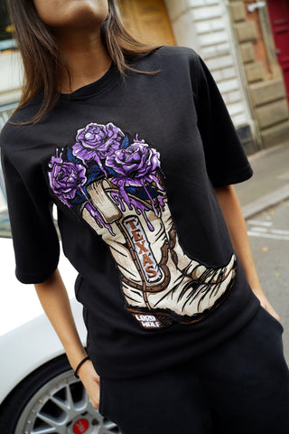 Texas Boot Tee – Embroidery Edition – Black