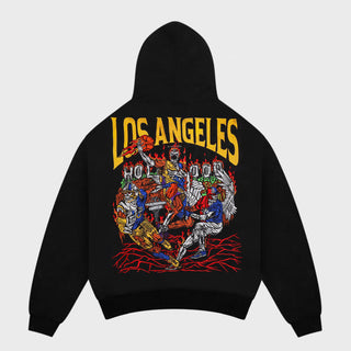 Limited Edition Los Angeles Embroidered Hoodie - Black