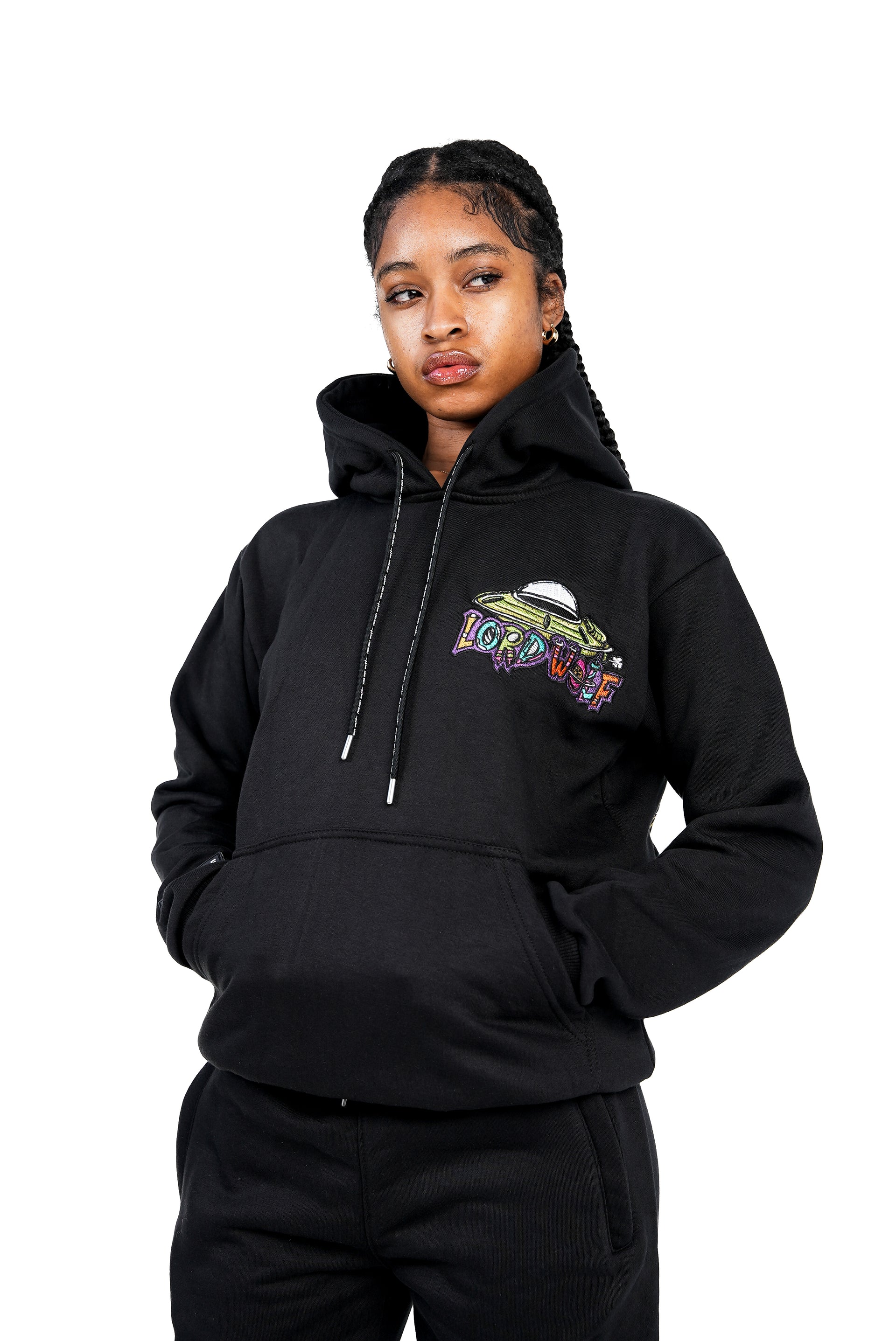 Beam Me Up Embroidered Hoodie