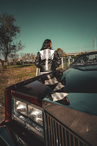 Wolf Bomber Genuine Leather Jacket