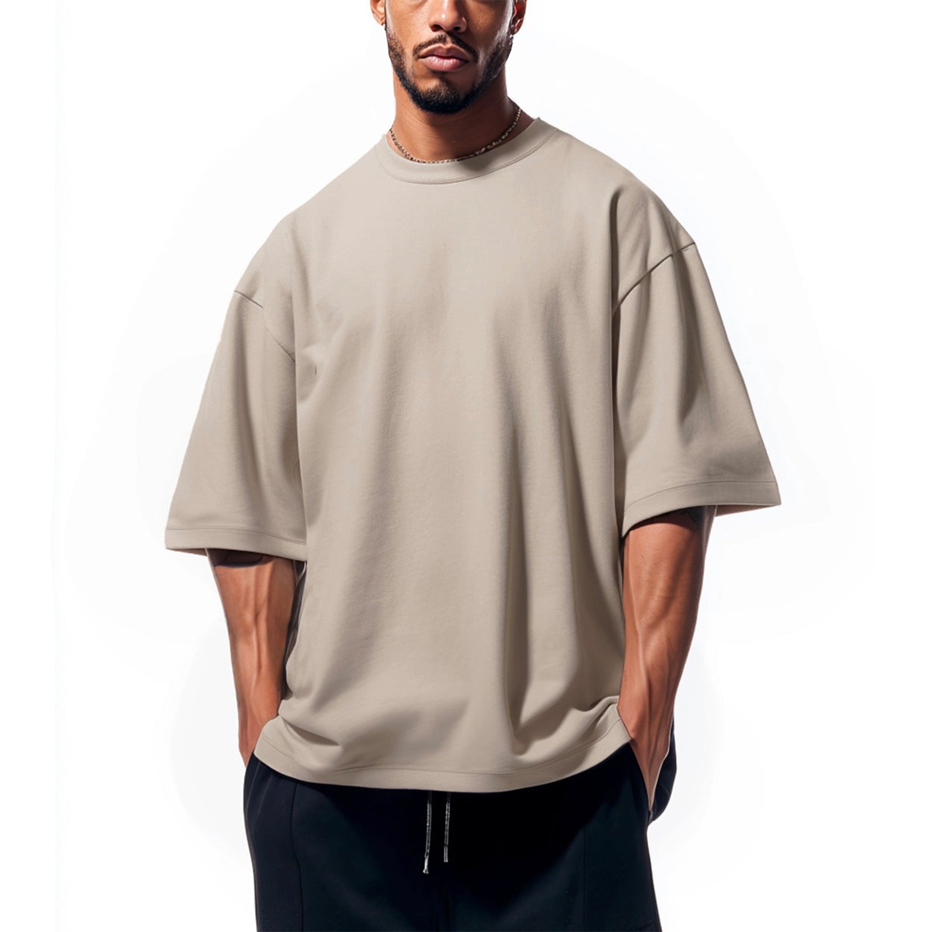 LW Essential Tee – Heavyweight Organic Cotton / Smokey Dust
