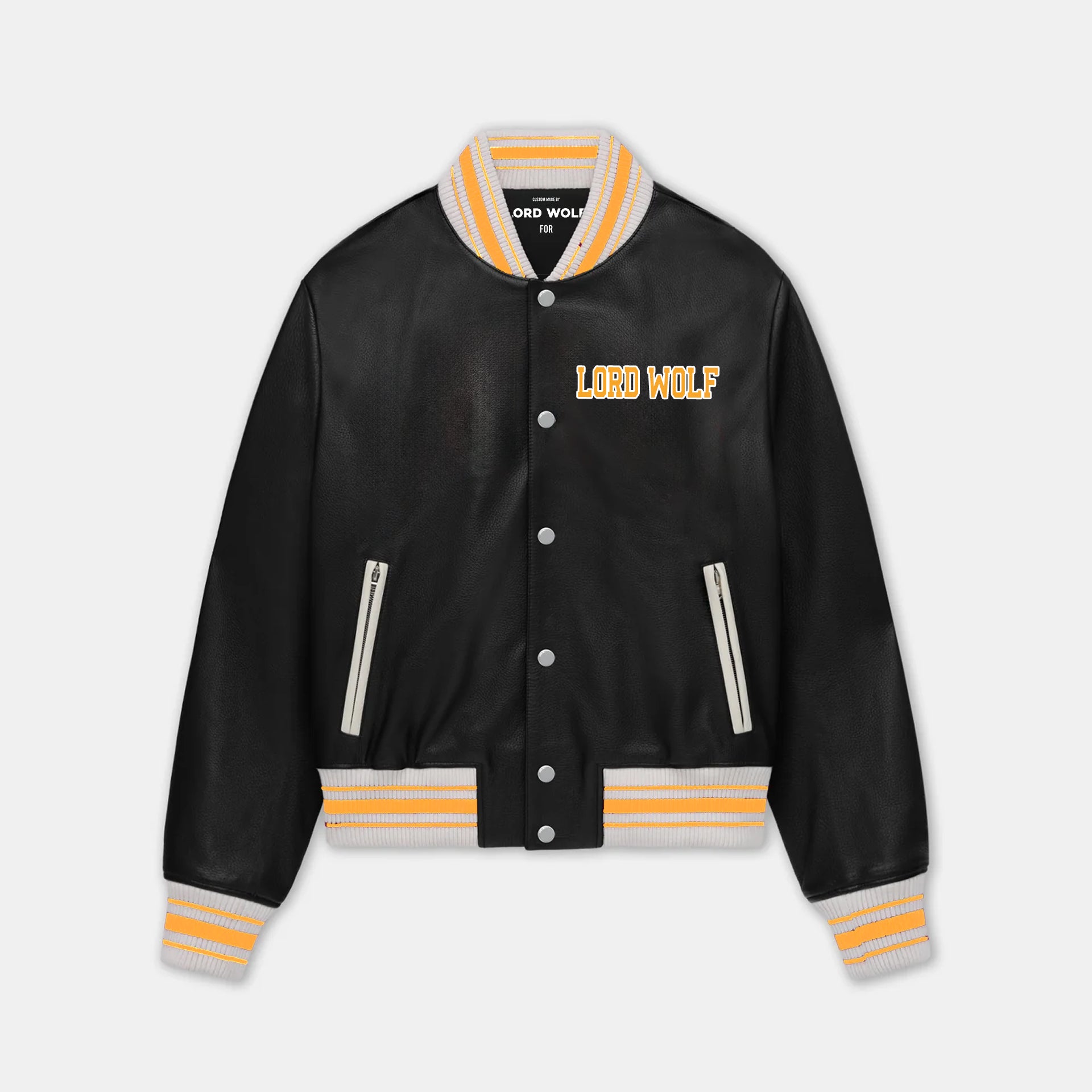 Lord Wolf Genuine Leather Bomber Jacket