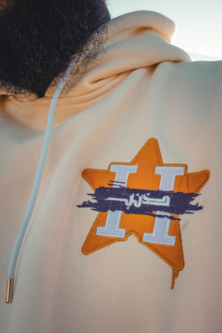Houston Embroidered Drop-shoulder Hoodie - OFF WHITE