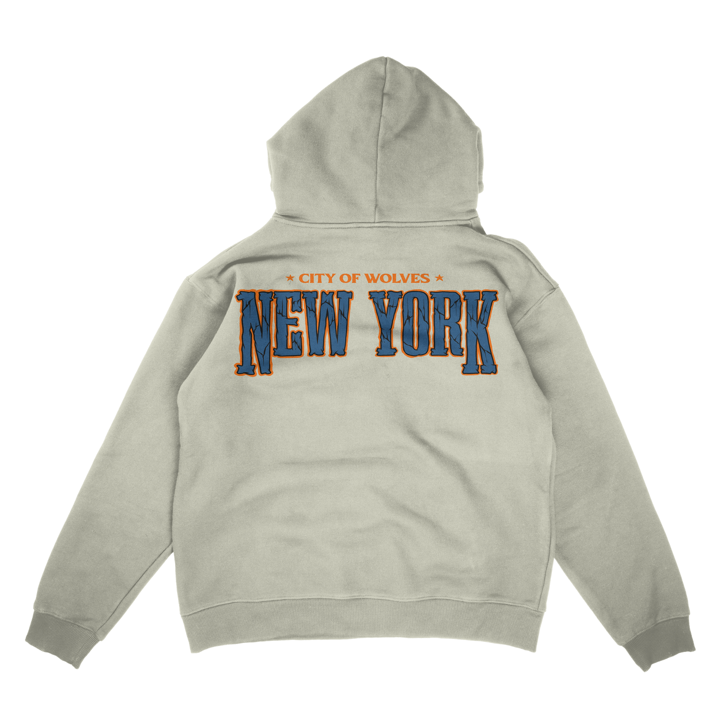 NY City of Wolves Hoodie - Beige