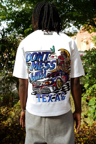 Don’t Mess With Texas Tee – Embroidery Edition – White