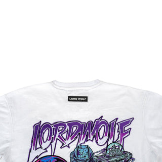 Lord Wolf Space City Embroidered Tee - White Space City Embroidered Tee - White
