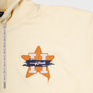 Houston Embroidered Drop-shoulder Hoodie - OFF WHITE