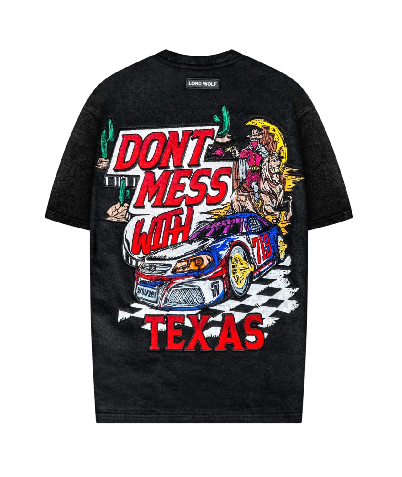 Don’t Mess With Texas Tee – Embroidery Edition – Black