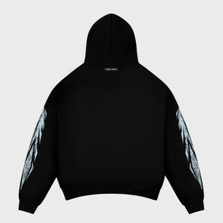 Lord Wolf Black Ice "Shatter" Hoodie - Ultra Heavyweight Organic Cotton 540 GSM Black Ice "Shatter" Hoodie - Ultra Heavyweight Organic Cotton 540 GSM