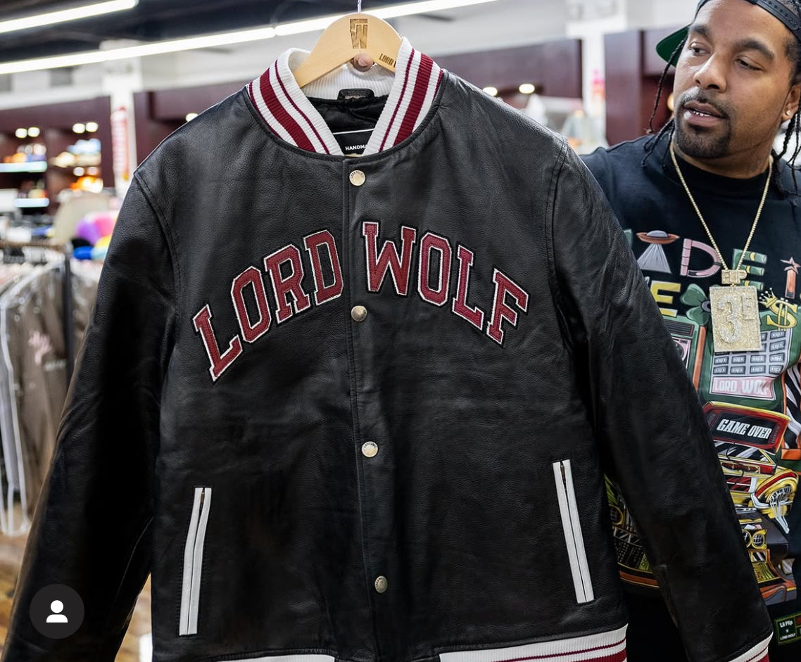 Wolf Bomber Genuine Leather Jacket