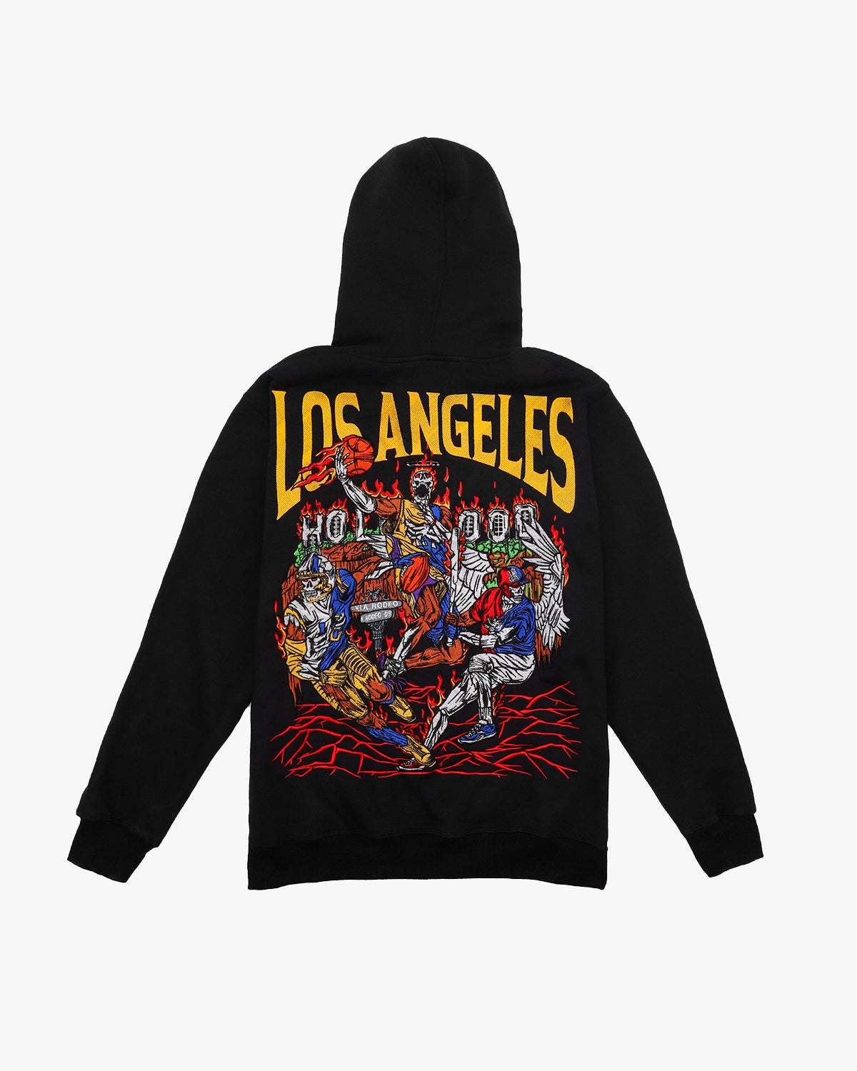 Limited Edition Los Angeles Embroidered Hoodie - Black