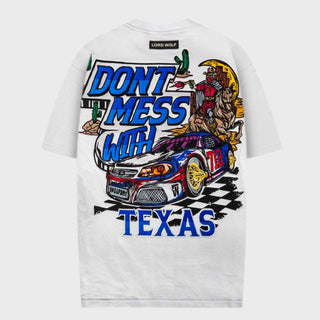 Lord Wolf Don’t Mess With Texas Tee – Embroidery Edition – White Don’t Mess With Texas Tee – Embroidery Edition – White