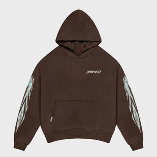 Lord Wolf Glacial Mocha "Shatter" Hoodie - Ultra Heavyweight Organic Cotton 540 GSM Glacial Mocha "Shatter" Hoodie - Ultra Heavyweight Organic Cotton 540 GSM
