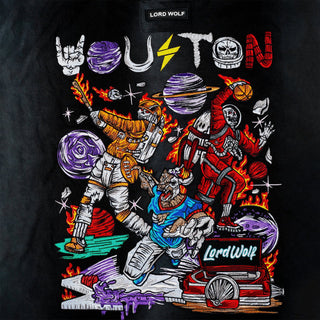 Lord Wolf Houston Embroidered Tee - Black Houston Embroidered Tee - Black