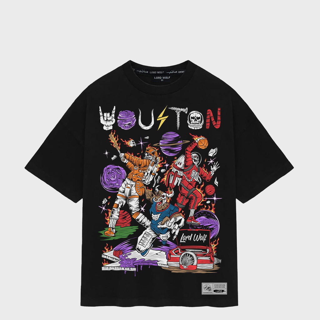 Houston Graphic Tee - Black – Lord Wolf