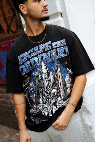 Lord Wolf Interstellar Wolf Tee - Blue Interstellar Wolf Tee - Blue