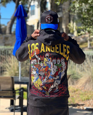 Lord Wolf Limited Edition Los Angeles Embroidered Hoodie - Black Limited Edition Los Angeles Embroidered Hoodie - Black
