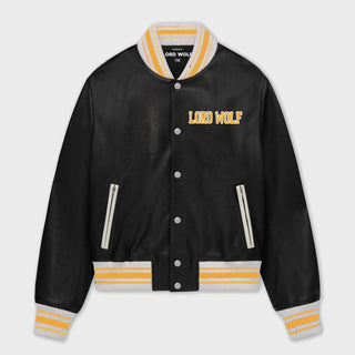 Lord Wolf Lord Wolf Genuine Leather Bomber Jacket Lord Wolf Genuine Leather Bomber Jacket