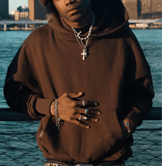 Lord Wolf Mocha Hoodie - Ultra Heavyweight Organic Cotton 540 GSM Mocha Hoodie - Ultra Heavyweight Organic Cotton 540 GSM