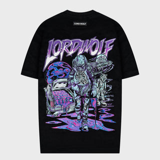 Lord Wolf Space City Embroidered Tee - Black Space City Embroidered Tee - Black