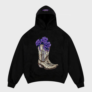 Lord Wolf Texas Boot Embroidered Hoodie Texas Boot Embroidered Hoodie