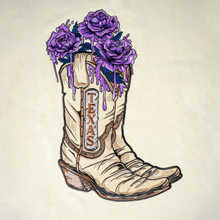 Lord Wolf Texas Boot Tee – Embroidery Edition – Off-White Texas Boot Tee – Embroidery Edition – Off-White